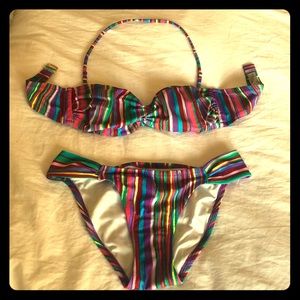 Victoria’s Secret colorful striped bikini